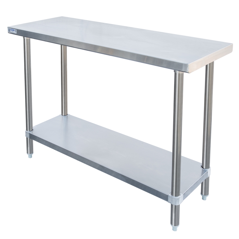 Premium Work Table - All Stainless Steel Flat Top - GSW
