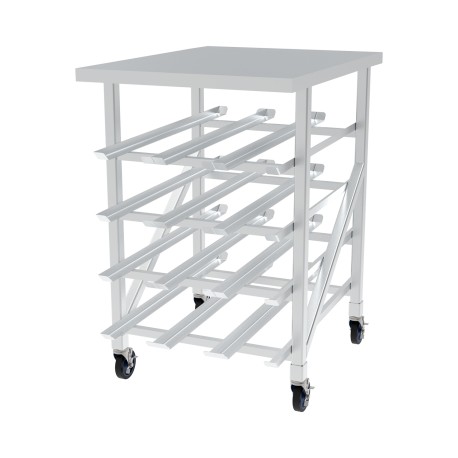 All Welded Aluminum Half Size Can Rack