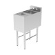 Stainless Steel Speed Unit with Dump Sink and Glass Rinser
