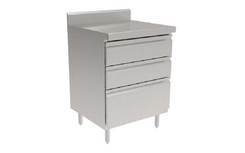 Today's New Product - Three-Drawer Enclosed Cabinets with 4" Backsplash
